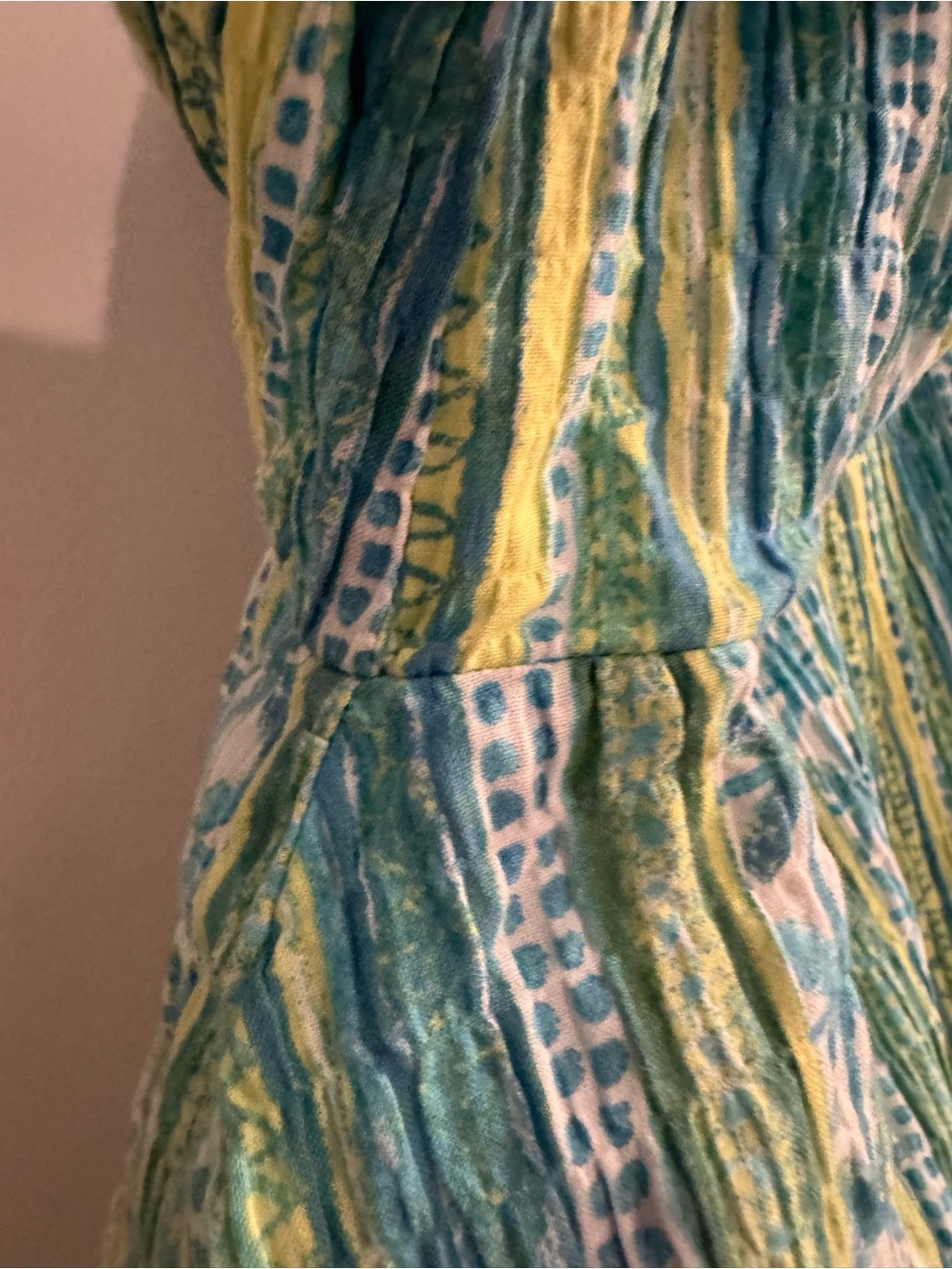 Habitat Blue Green Striped Cotton Tunic Top Large Casual Lightweight - Picture 5 of 10